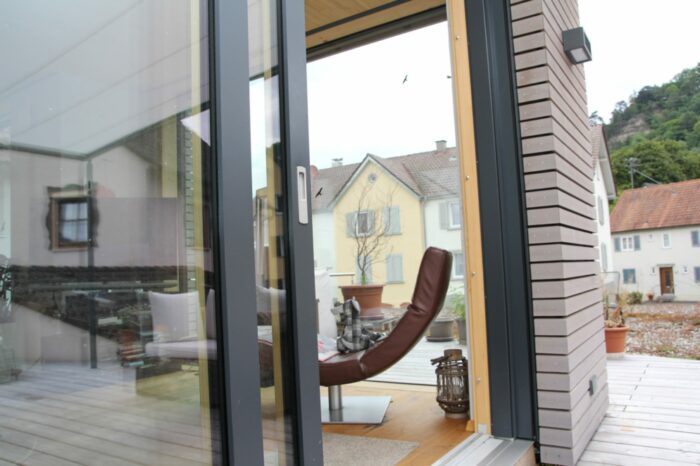 Holz Aluminium Fenster Innen- und Außenansicht